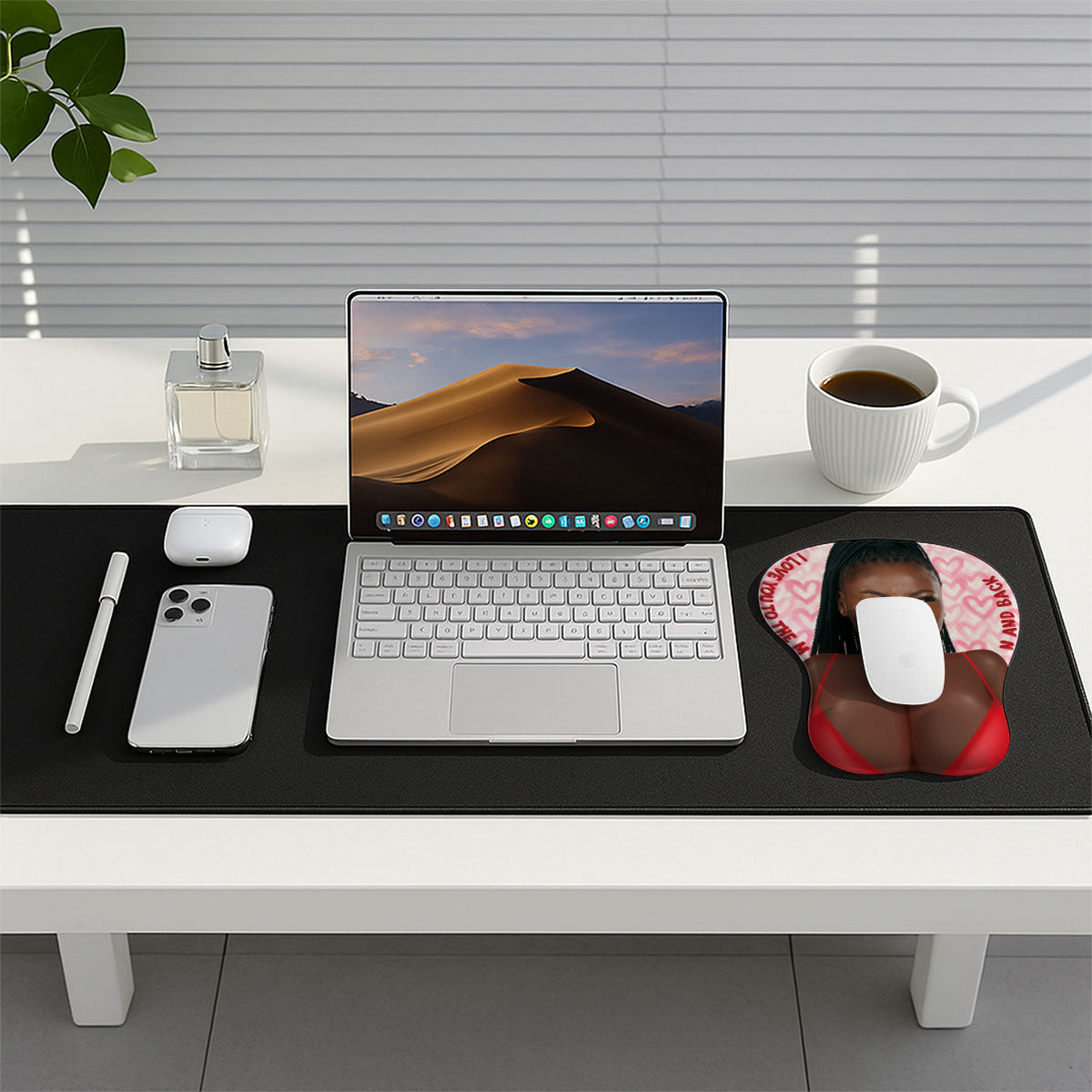 Love You To The Moon And Back Face - Personalized 3D Mouse Pad