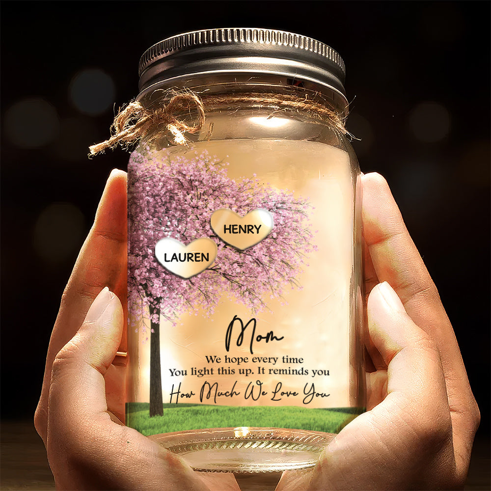 It Reminds You How Much We Love You - Personalized Mason Jar Light