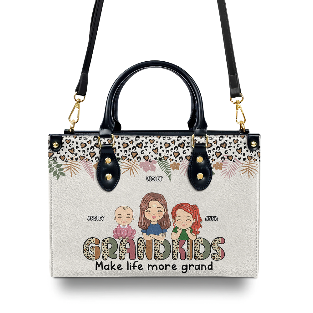 Makes Life More Grand - Personalized Leather Bag