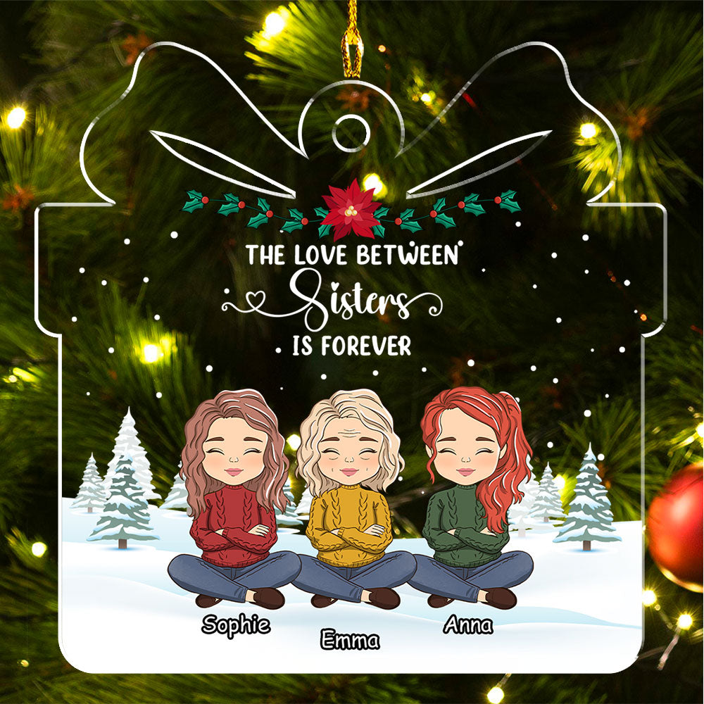 Custom Family Ornament, Christmas Gift for Family Members •  Family Winter Gift - Personalized Acrylic Ornament