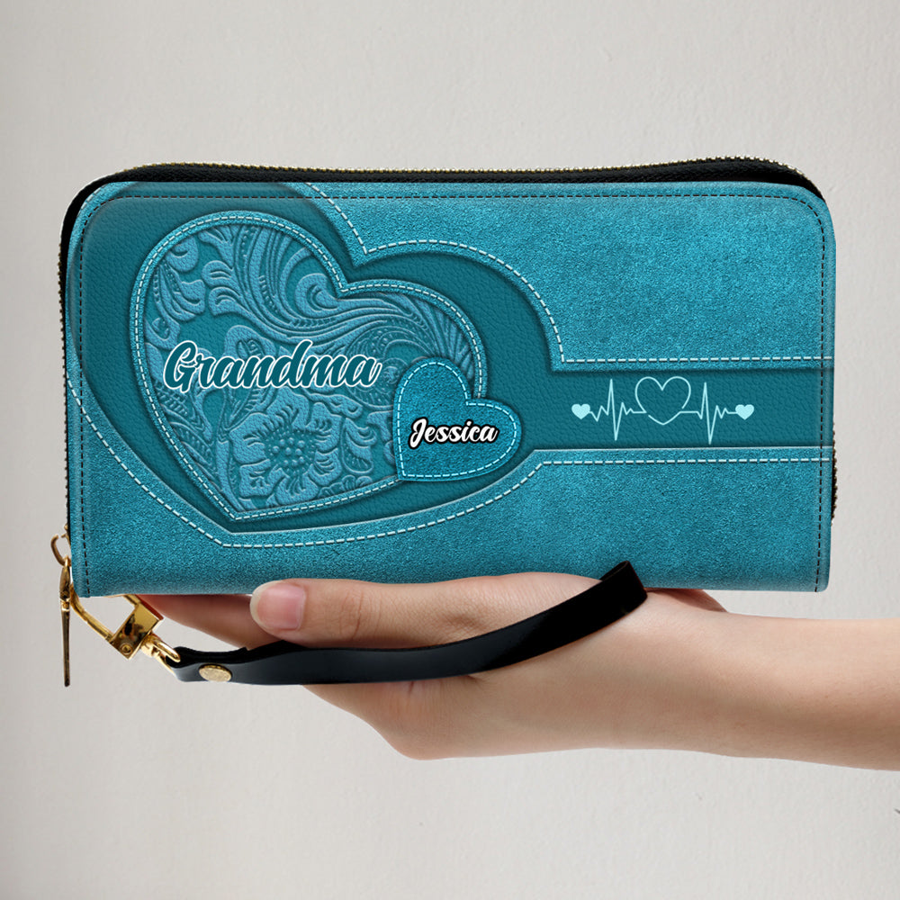 Grandma Sweetheart - Personalized Leather Wallet