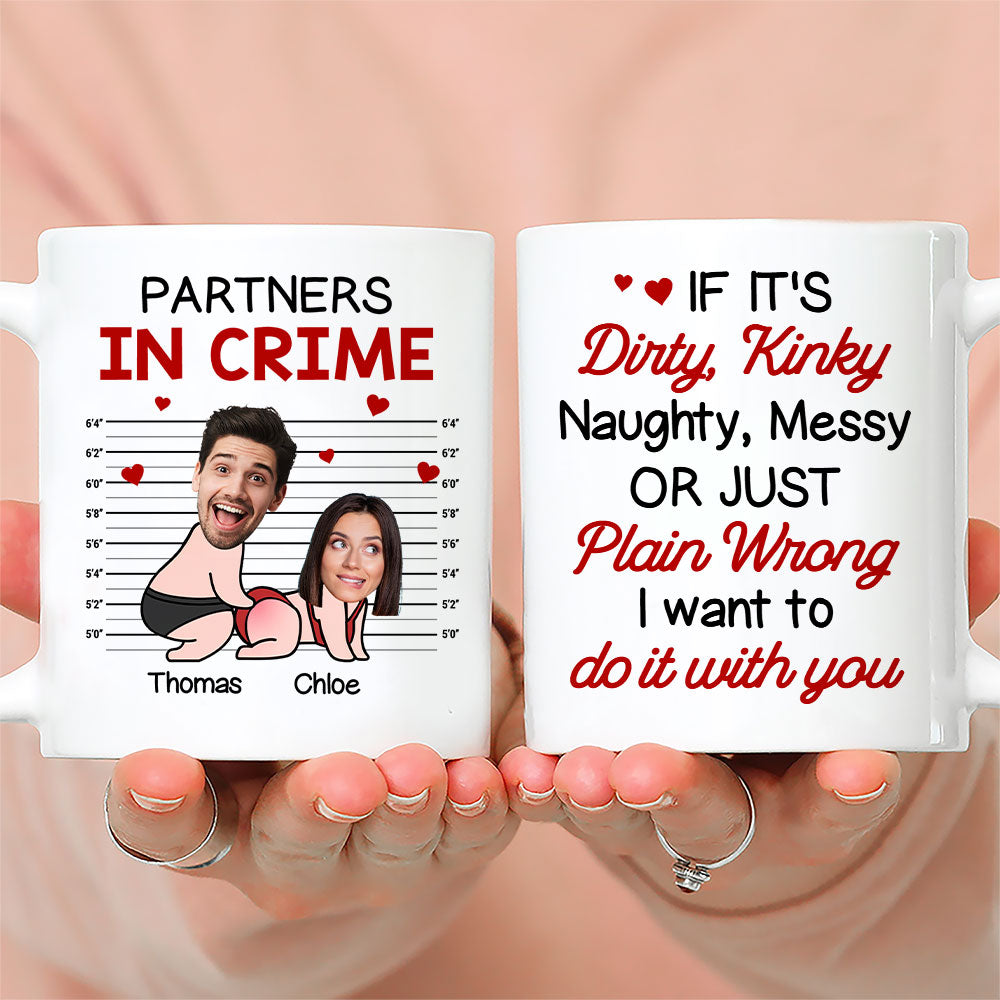Custom Photo Anniversary Keepsake Gifts For Couple • Naughty Partner - Personalized Coffee Mug