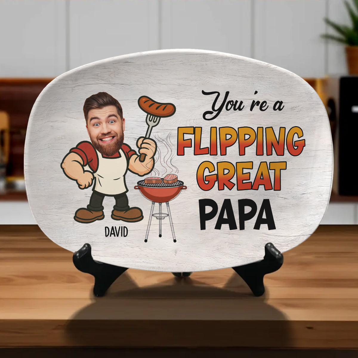 Best Flipping Dad - Personalized Platter