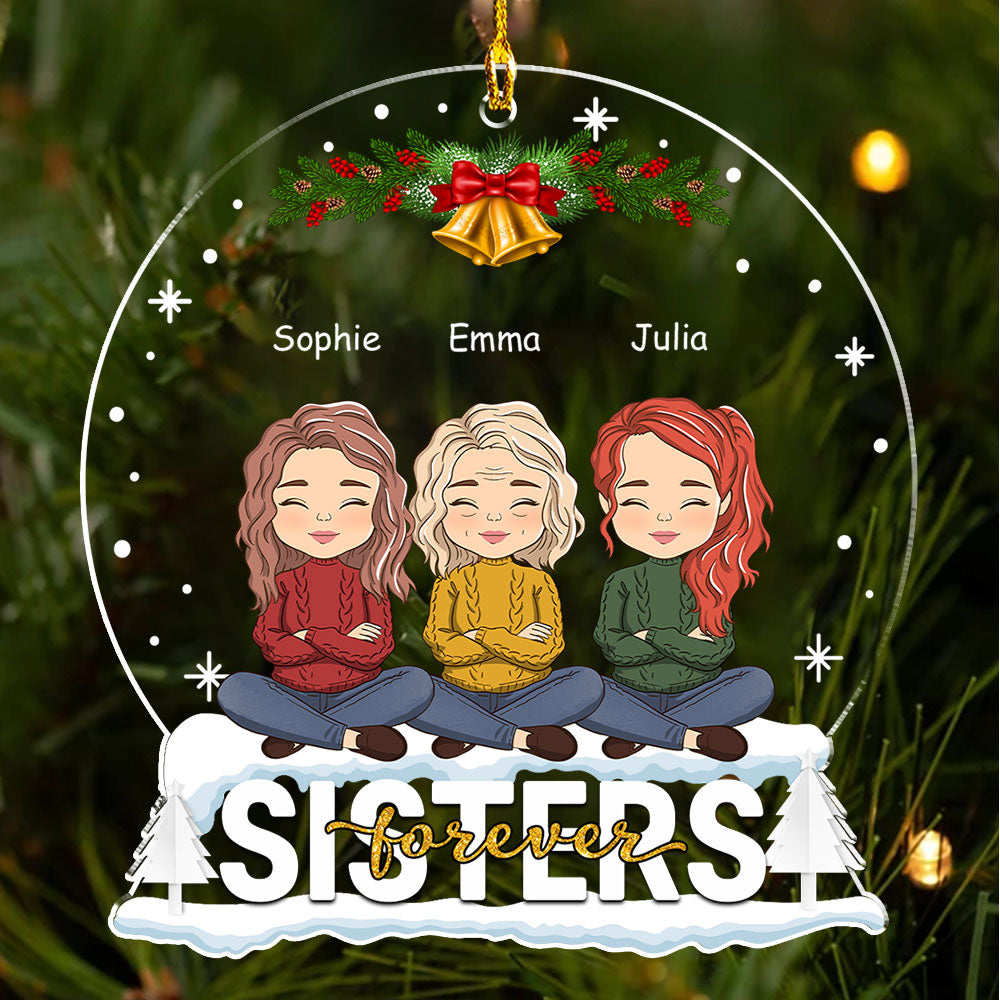 Custom Family Ornament, Christmas Gift for Family Members •  Family Forever - Personalized Acrylic Ornament