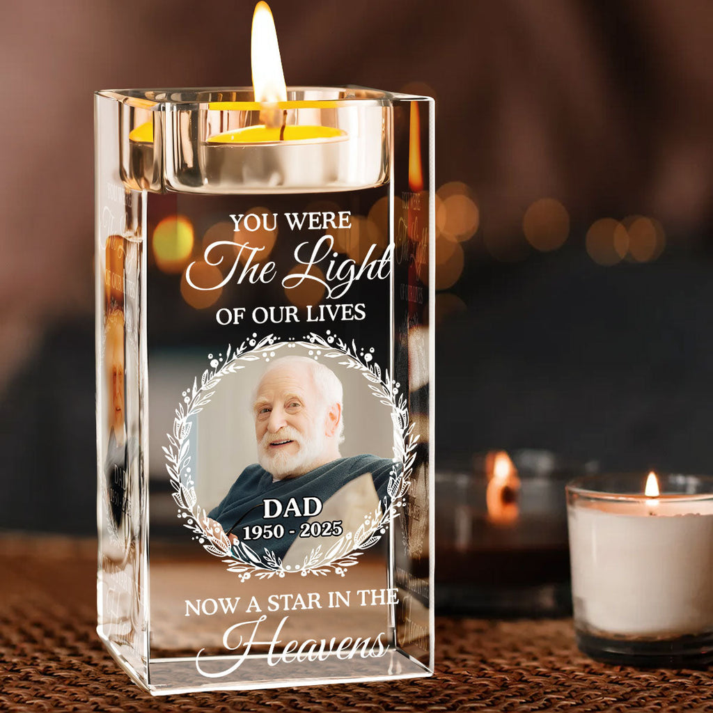 Our Light - Personalized Crystal Candle Holder
