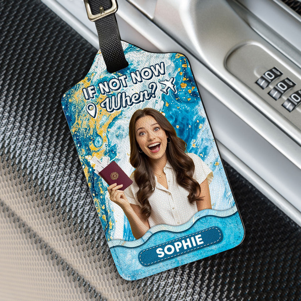 Blue Waves - Personalized Luggage Tag