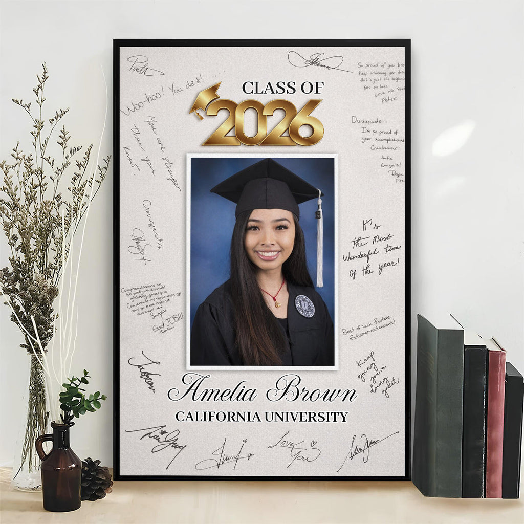 Graduation Photo Signature - Personalized Poster