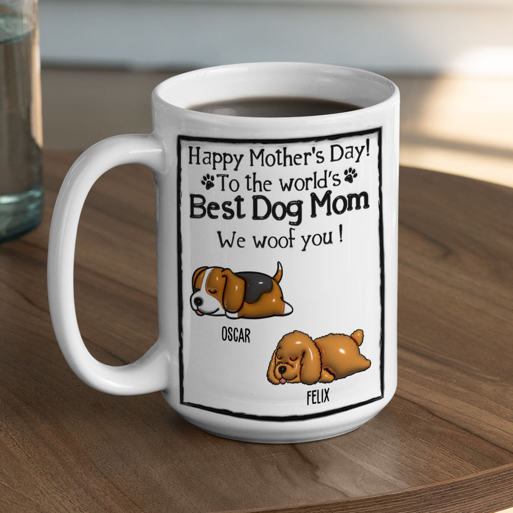Custom Photo Christmas & Birthday Keepsake Gift • Best Dog Dad - Personalized 3D Inflated Effect Mug