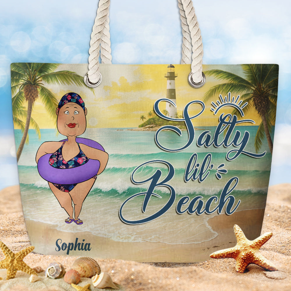 Salty Lil Beach - Personalized Beach Bag