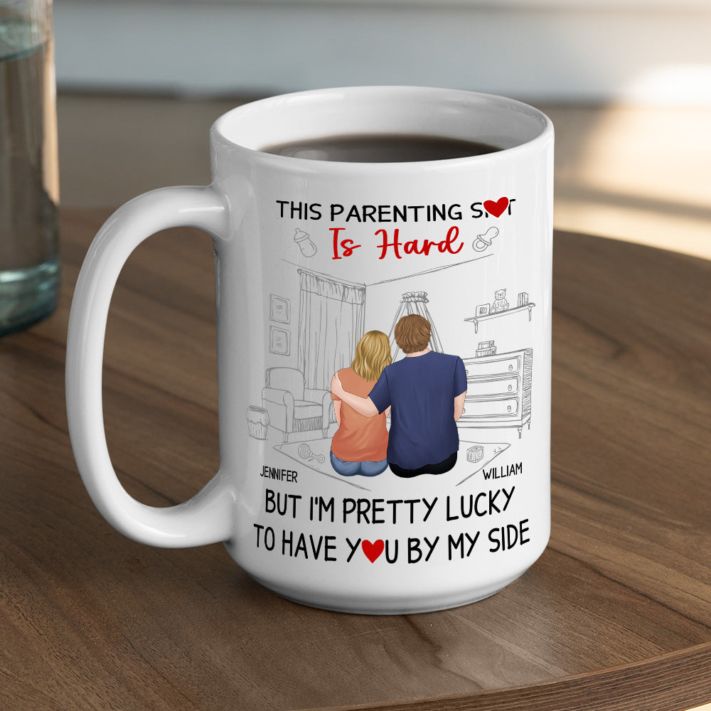 Custom Anniversary Keepsake Gifts For Couple • This Parenting Is Hard - Personalized Coffee Mug