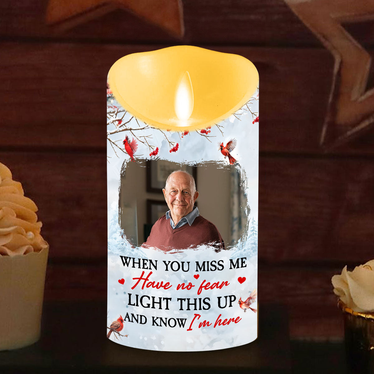 Light This Up When You Miss Me - Personalized LED Candle