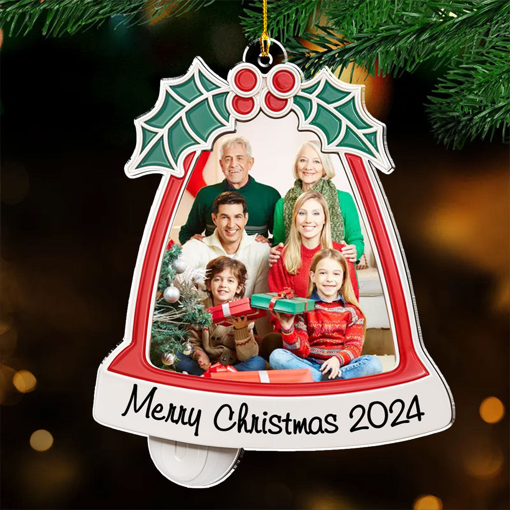 Custom Photo Family Ornament, Christmas Gift for Family Members • Our Family Bond - Personalized Acrylic Ornament