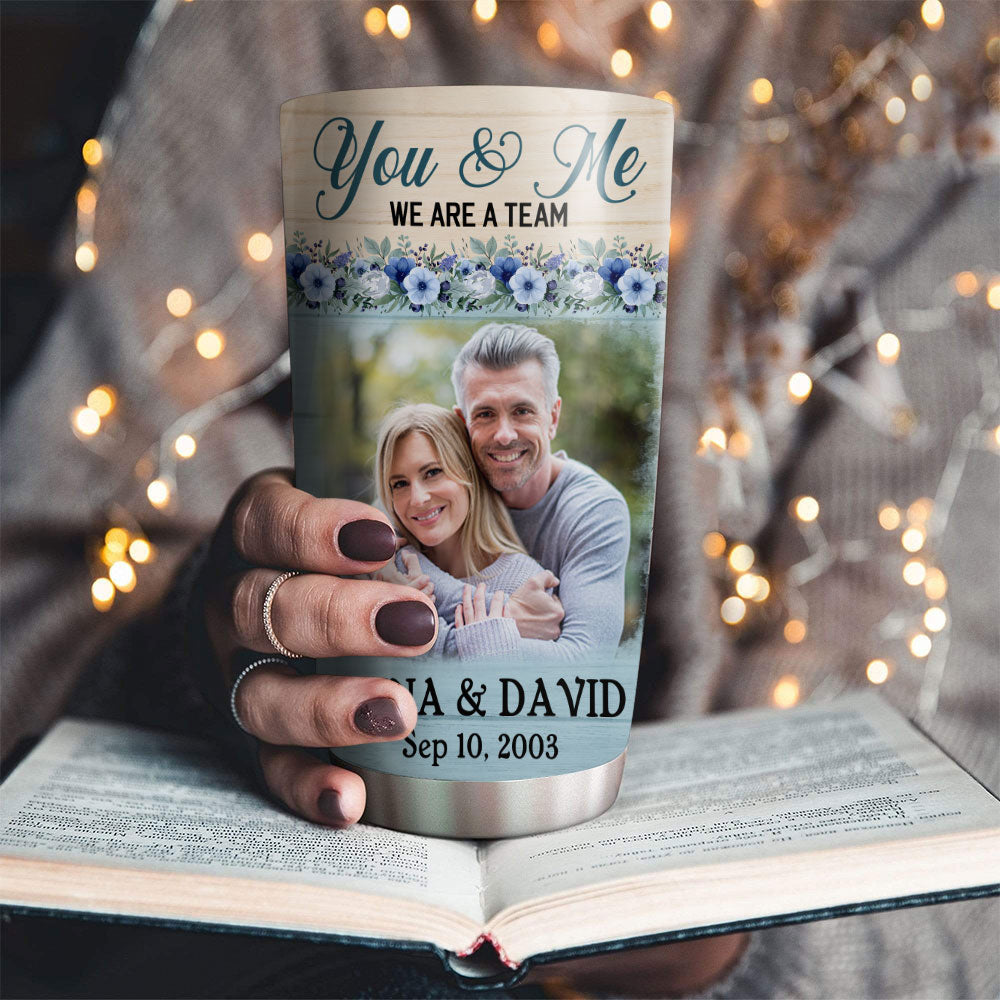 Custom Christmas Anniversary Gifts For Wife • Hand In Hand - Personalized Tumbler