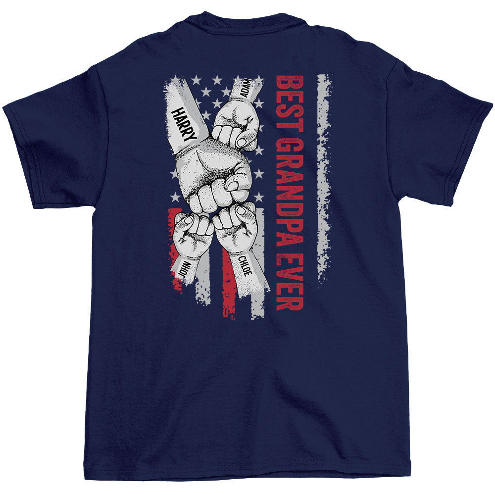 Custom Christmas & Birthday Gift for Grandpa & Grandma • Best Grandpa Ever - Personalized Shirt