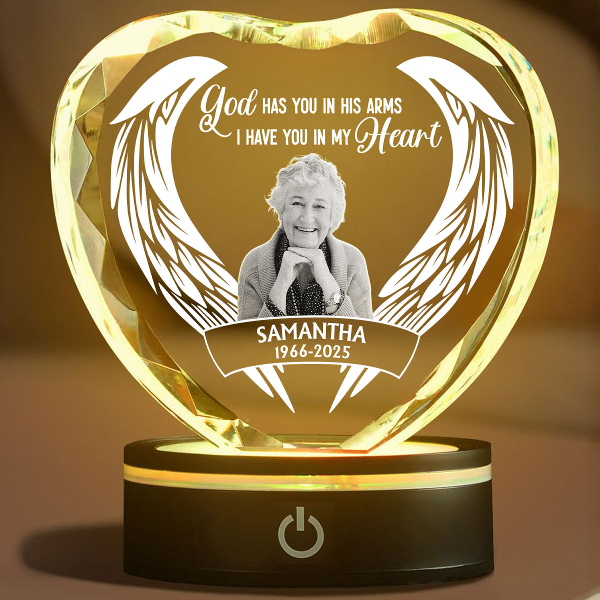 In My Heart Forever - Personalized Crystal Led Light