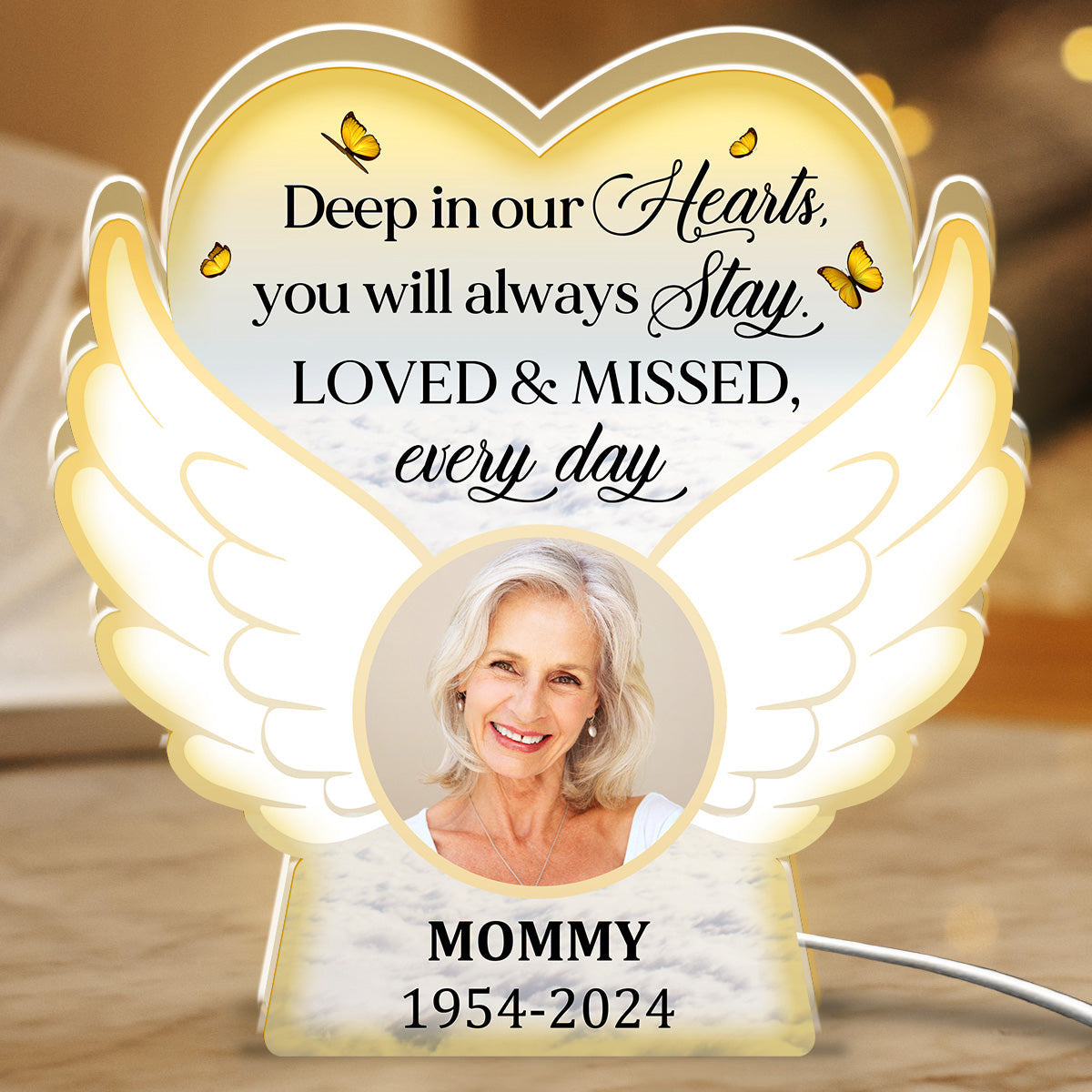 Loved And Missed Every Day - Personalized Light Box