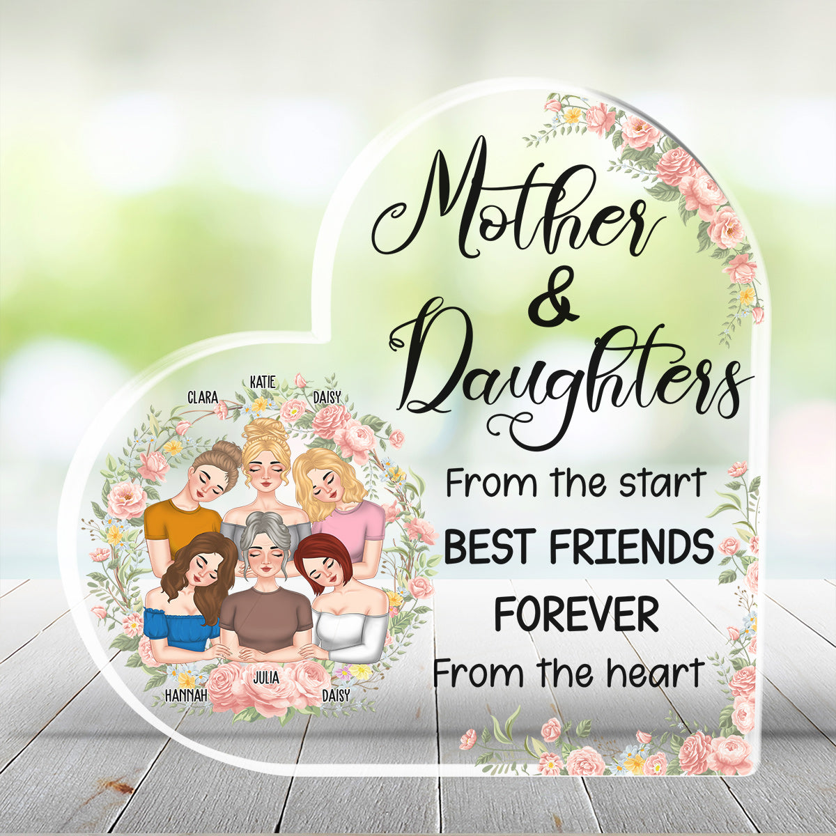 Custom Decor for Mom, Special Gift for Mother • Best Friends Forever - Personalized Acrylic Plaque