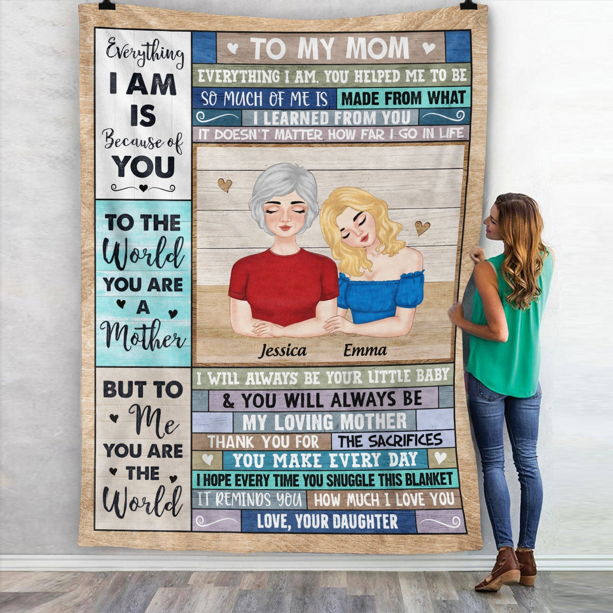 To Me You Are The World - Personalized Fleece Blanket