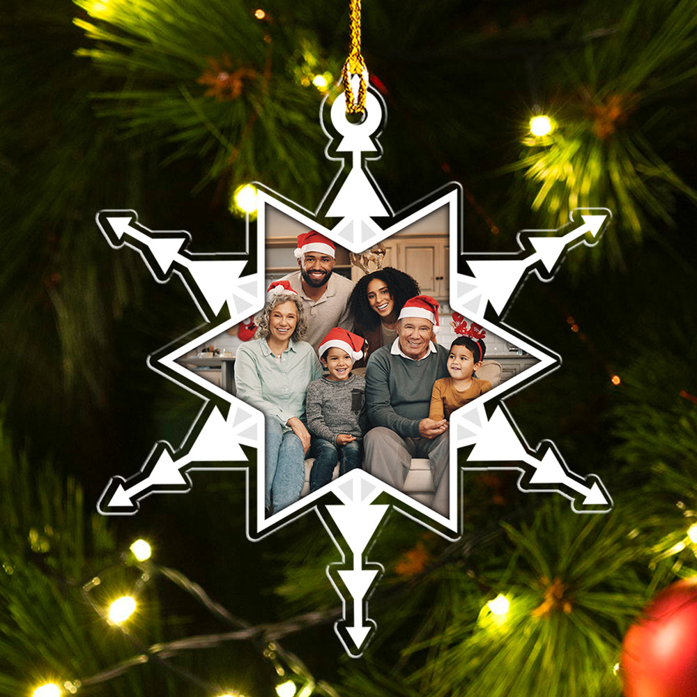 Custom Photo Family Ornament, Christmas Gift for Family Members • Season of Blessing - Personalized Acrylic Ornament