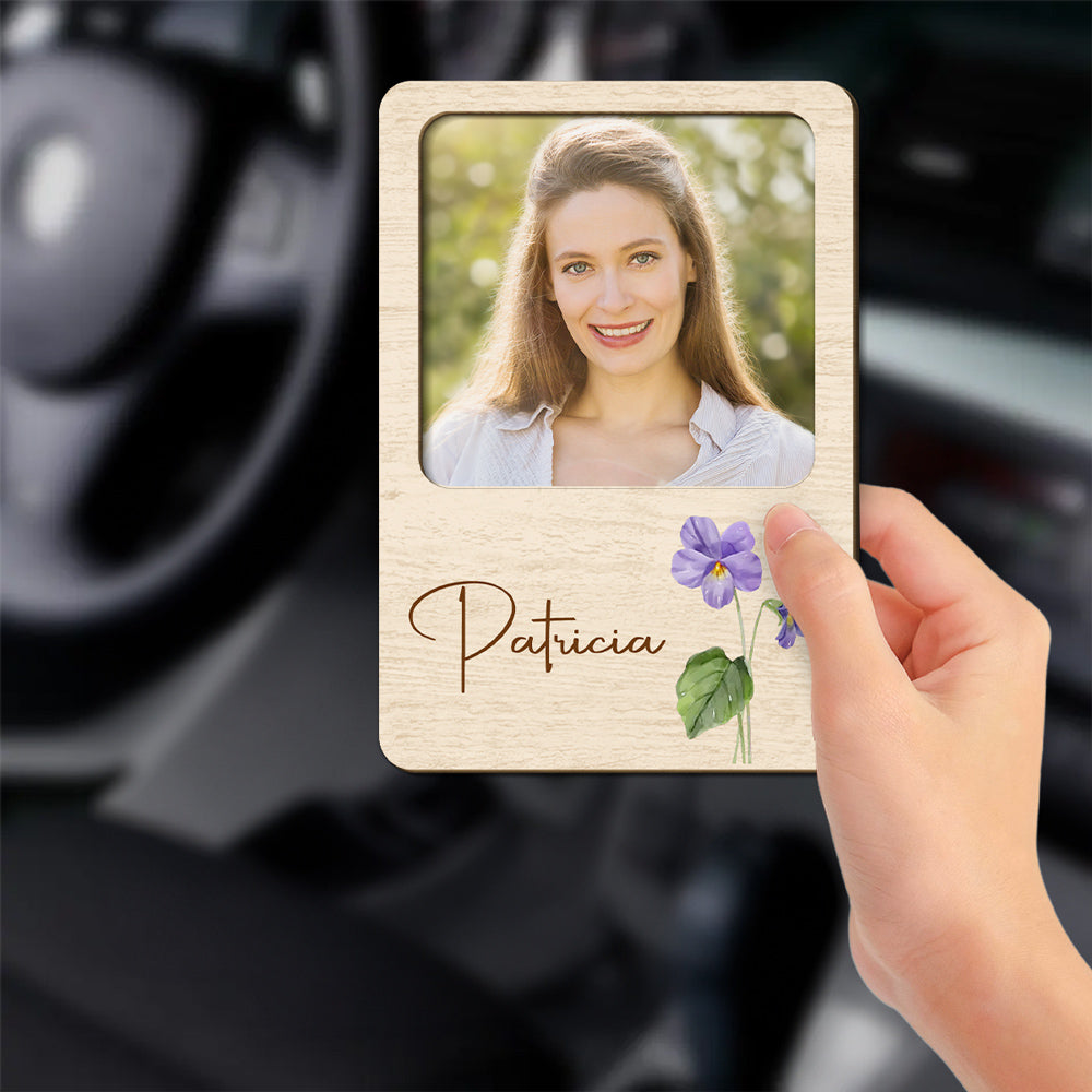 Birth Month Flower - Personalized Car Visor Clip