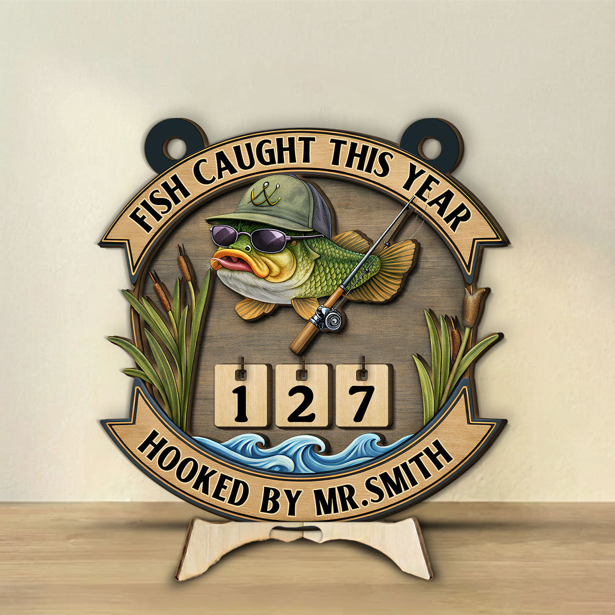 Hooked By - Personalized Tracker Sign