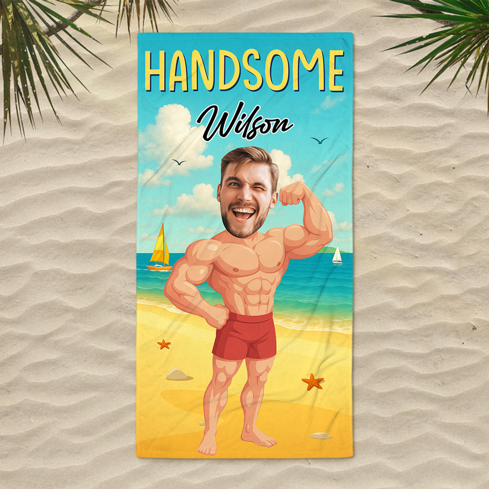 Funny Sexy Couple - Personalized Beach Towel