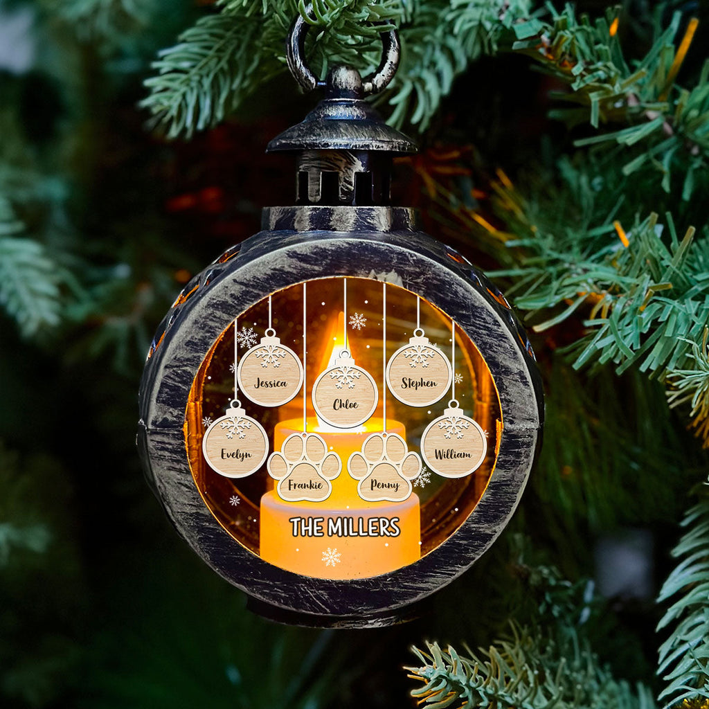Custom Name Family Christmas Gifts, Holiday Decor • Family Greatest Blessing - Personalized Christmas Lantern