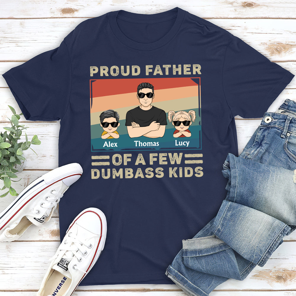 Custom Christmas & Birthday Gift for Dad, Grandpa • Proud Father Of A Few Baby - Personalized Shirt
