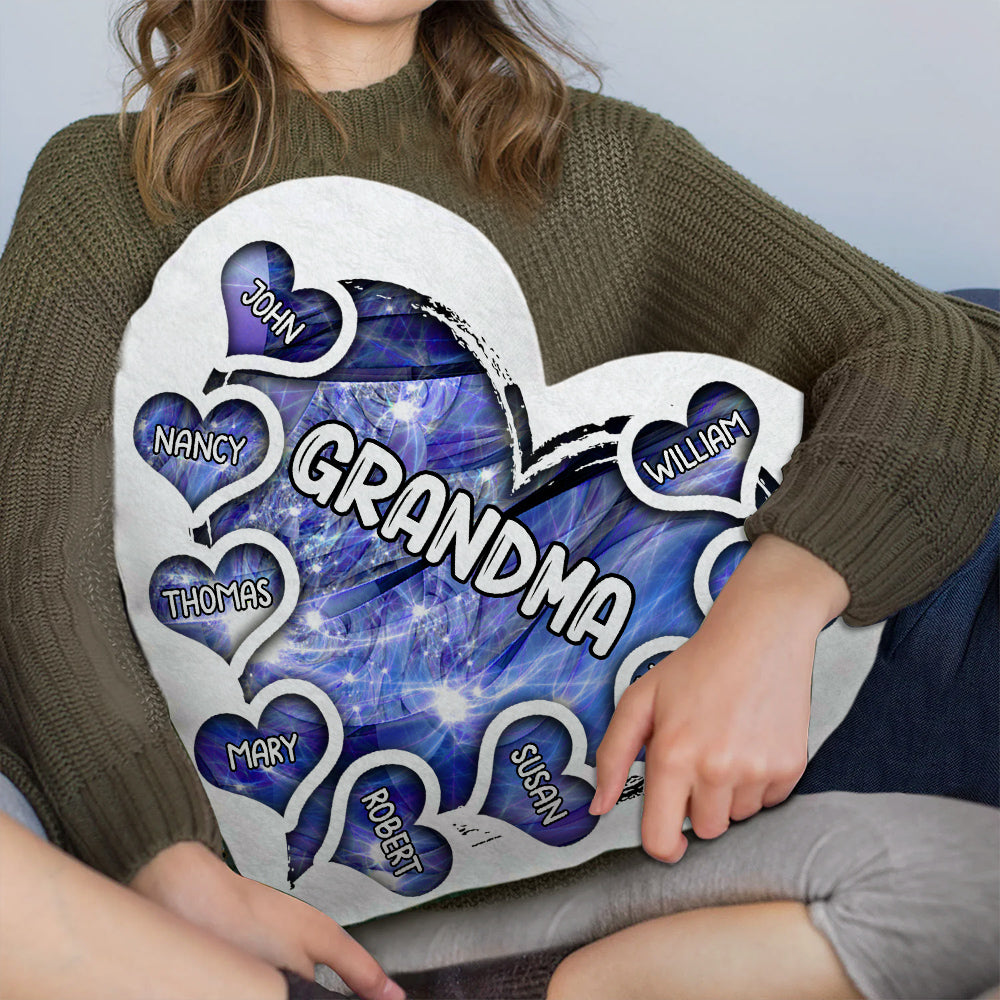 Heart Of Grandma - Personalized Shaped Pillow