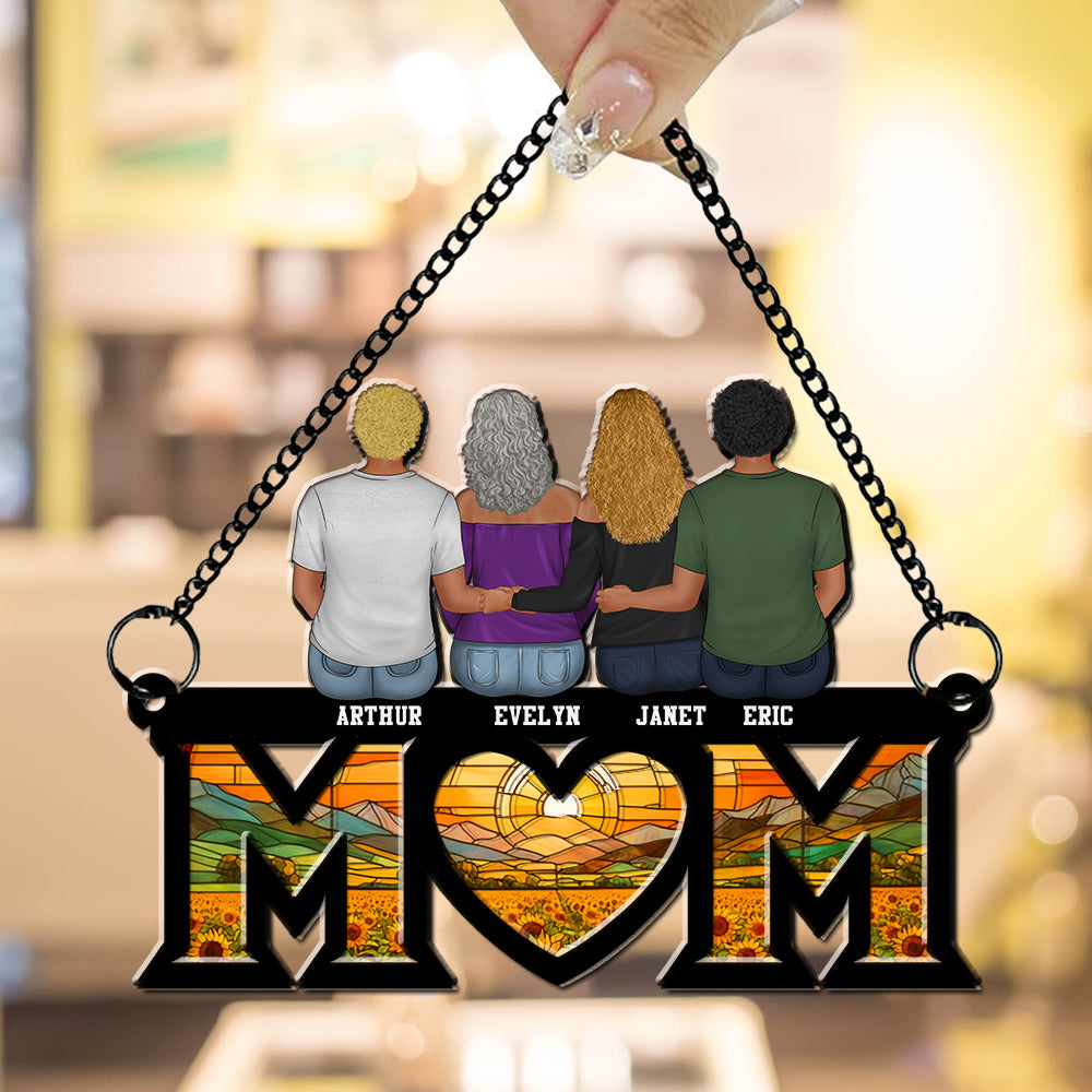 Custom Hanging Decor for Mom Daughter, Mother's Day Birthday Gifts • Mother And Daughter Bond - Personalized Suncatcher