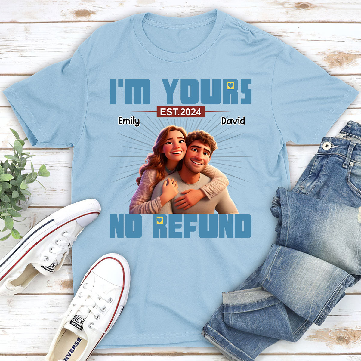 Custom Photo Anniversary Keepsake Gifts For Couple • I Am Yours - Personalized Shirt