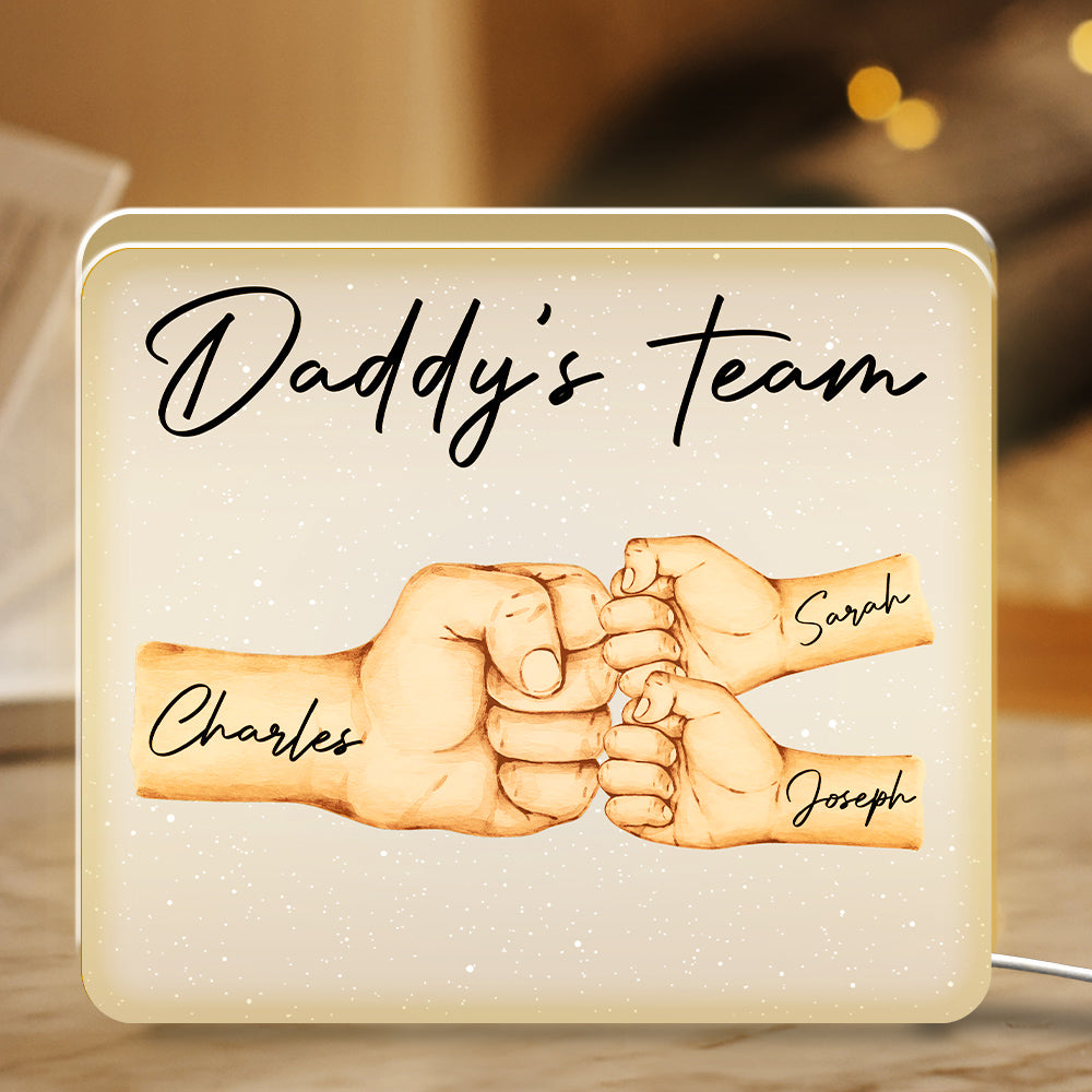 Dad Hand Bumps - Personalized Light Box