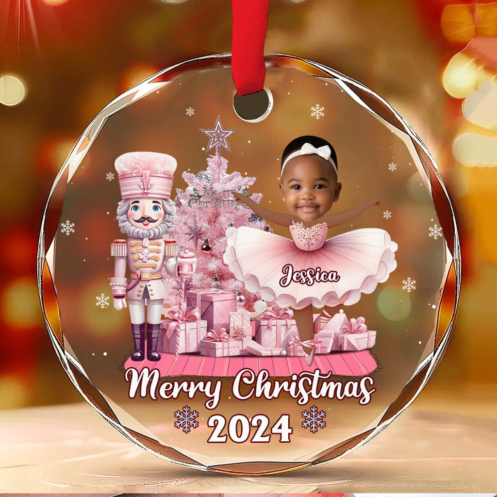 Custom Photo Baby First Christmas Ornament for New Parents • Photo 1st Christmas - Personalized Glass Ornament