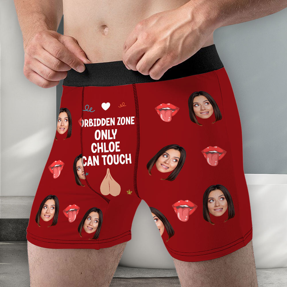 Her Zone - Personalized Photo Men's Boxer Briefs