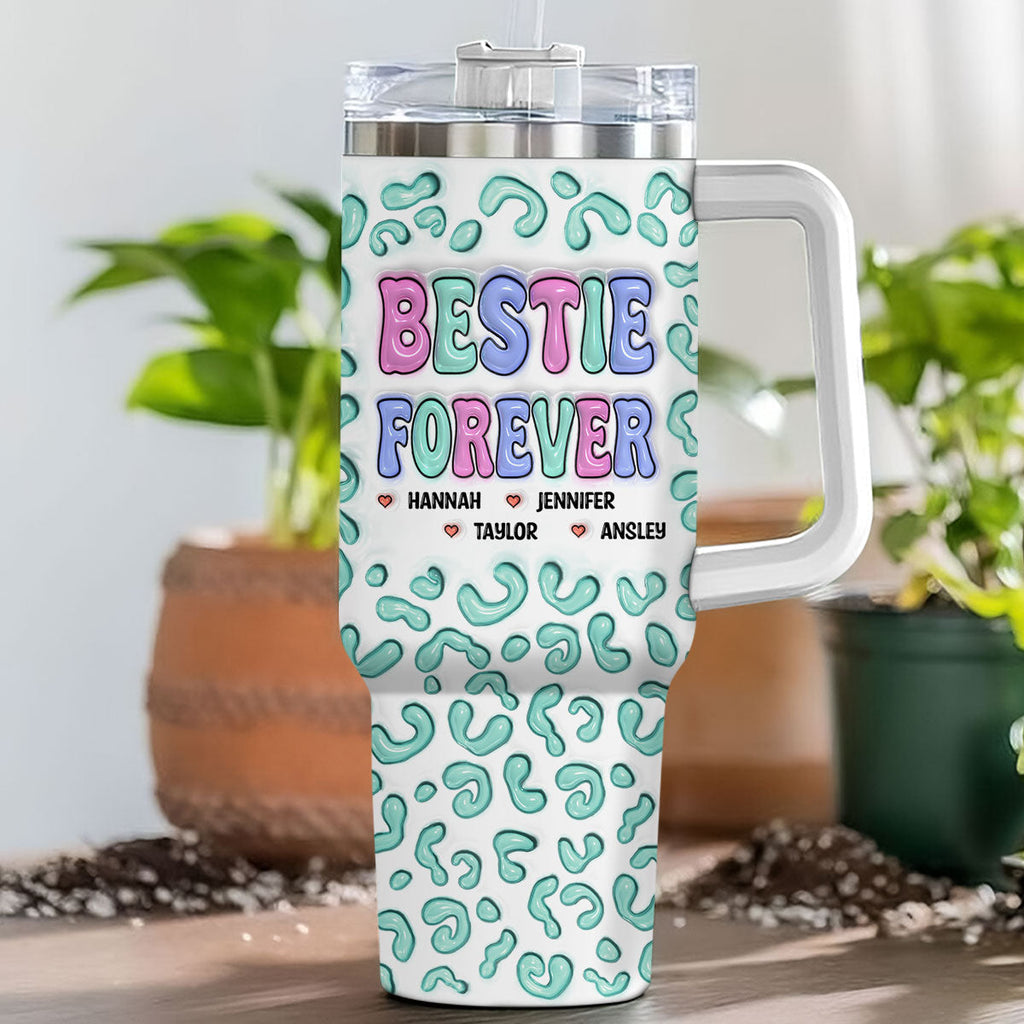 Besties For The Resties - Personalized 3D Inflated Effect Printed 40 Oz Tumbler