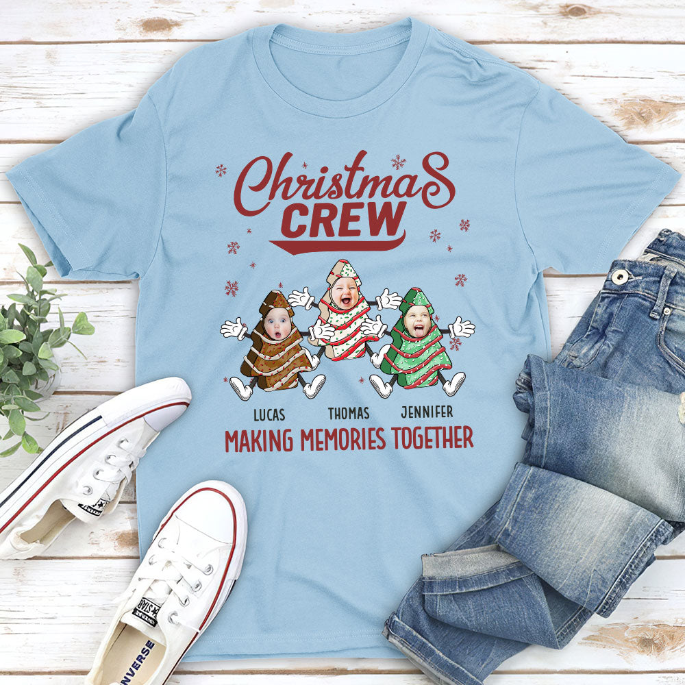 Custom Photo Christmas & Birthday Keepsake Gift • Christmas Cake Crew - Personalized Shirt