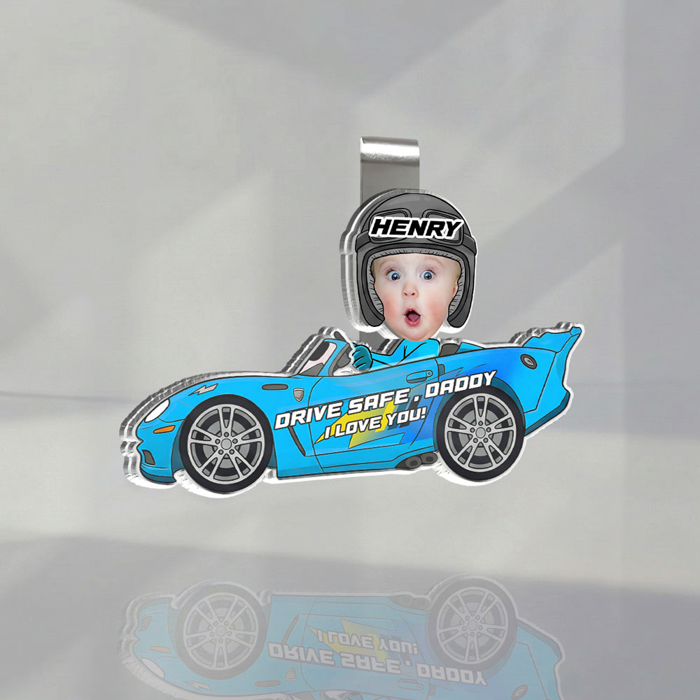 I Love You - Personalized Acrylic Car Visor Clip