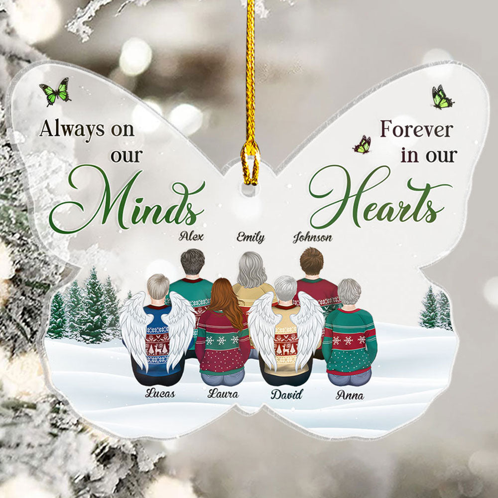 Custom Family Ornament, Christmas Gift for Family Members •  Always On My Mind - Personalized Acrylic Ornament
