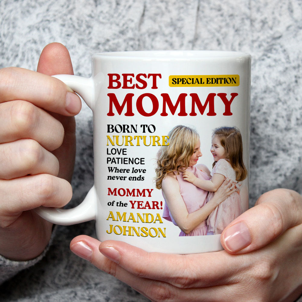 Custom Photo Christmas & Birthday Gift for Mom • Reported The Best Mom Of The year - Personalized Coffee Mug