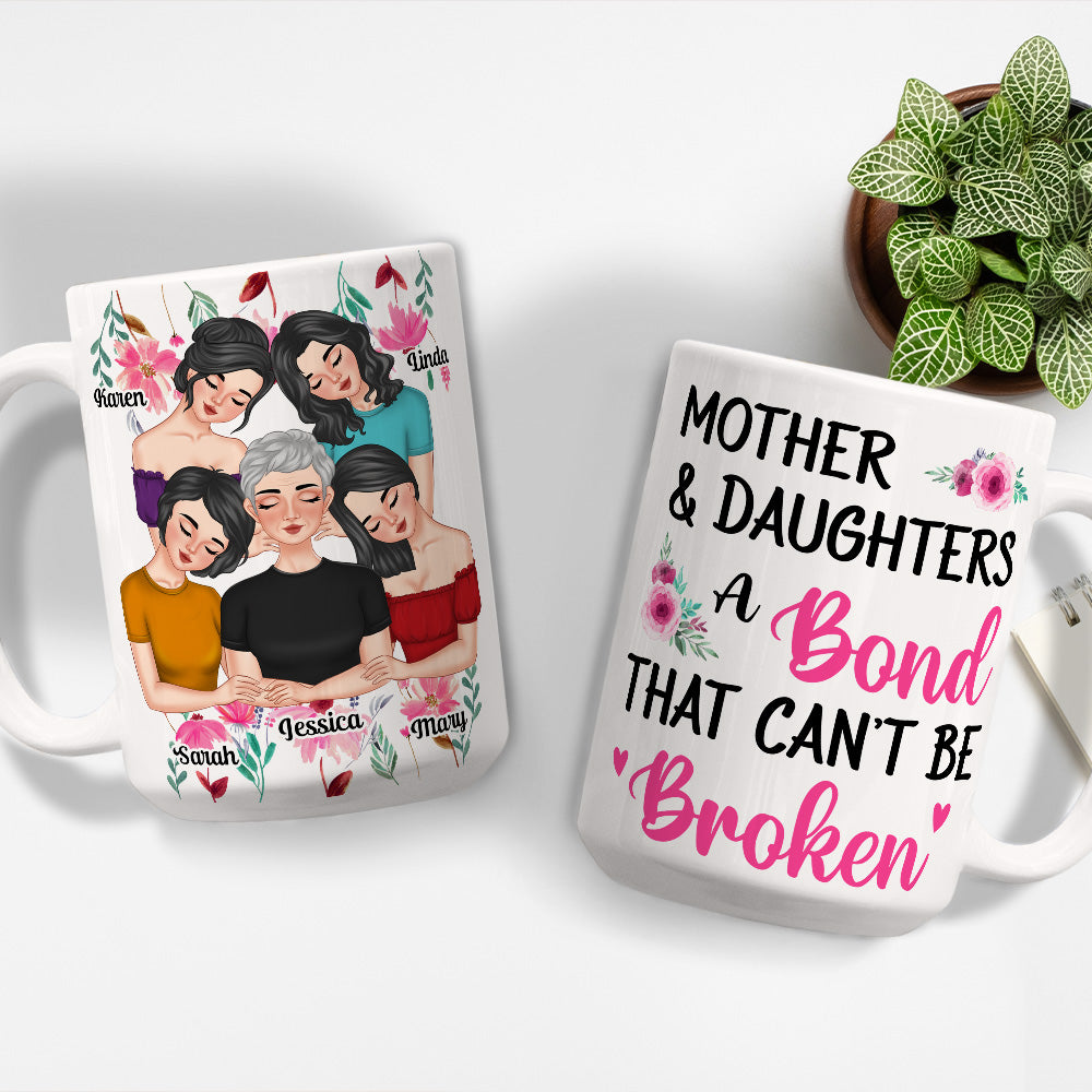 Custom Christmas & Birthday Gift for Mom • Mother And Daughters - Personalized Coffee Mug