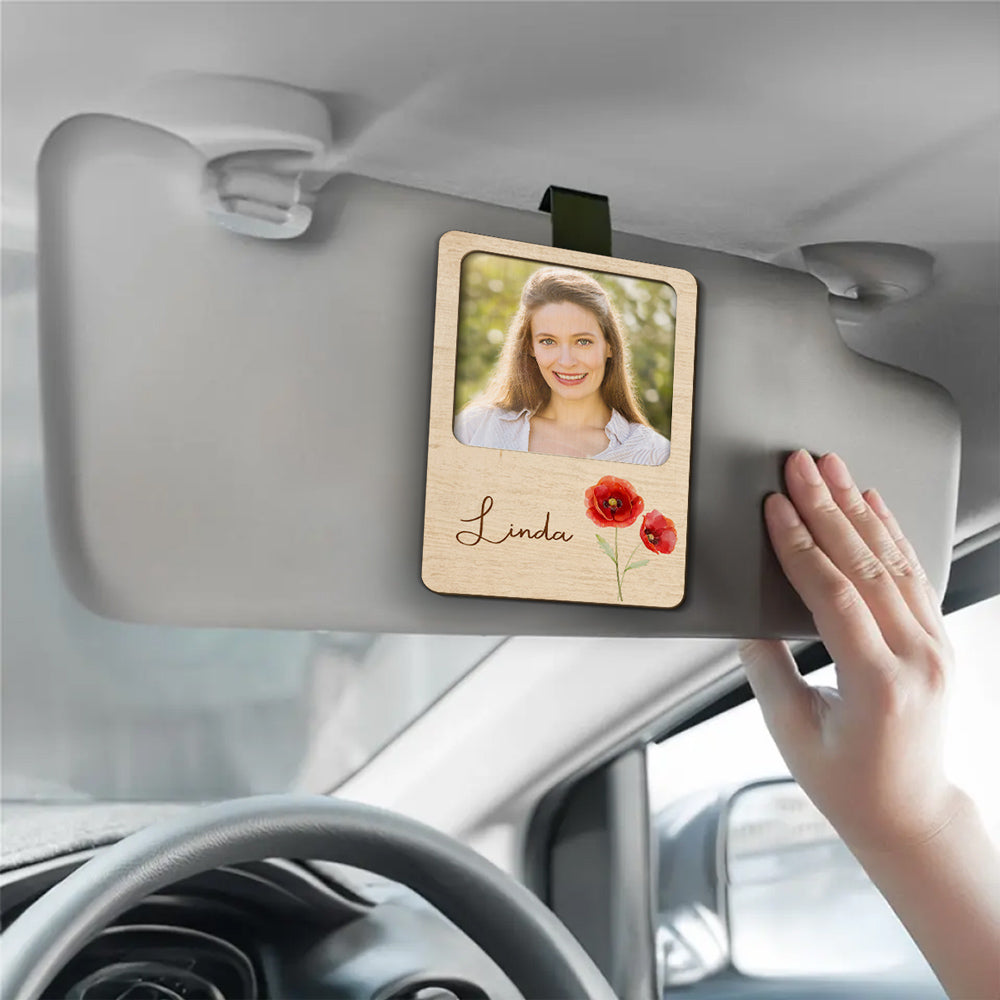 Birth Month Flower - Personalized Car Visor Clip