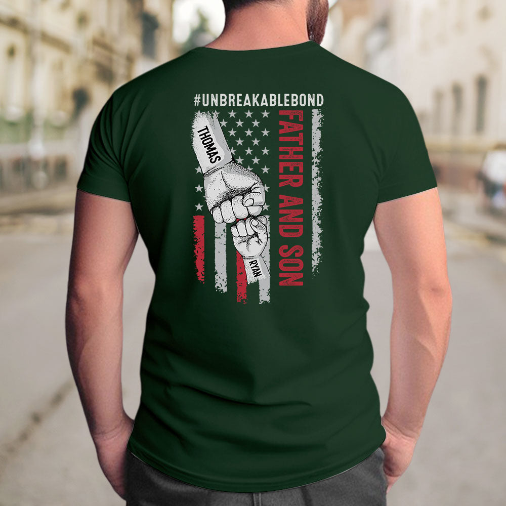 Custom Christmas & Birthday Gift for Dad, Grandpa • Father Son Unbreakable Bond - Personalized Shirt