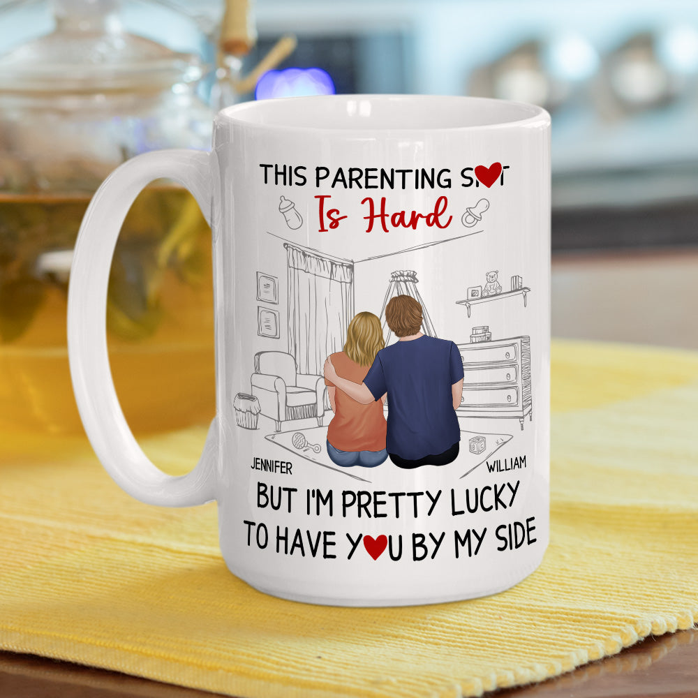 Custom Anniversary Keepsake Gifts For Couple • This Parenting Is Hard - Personalized Coffee Mug