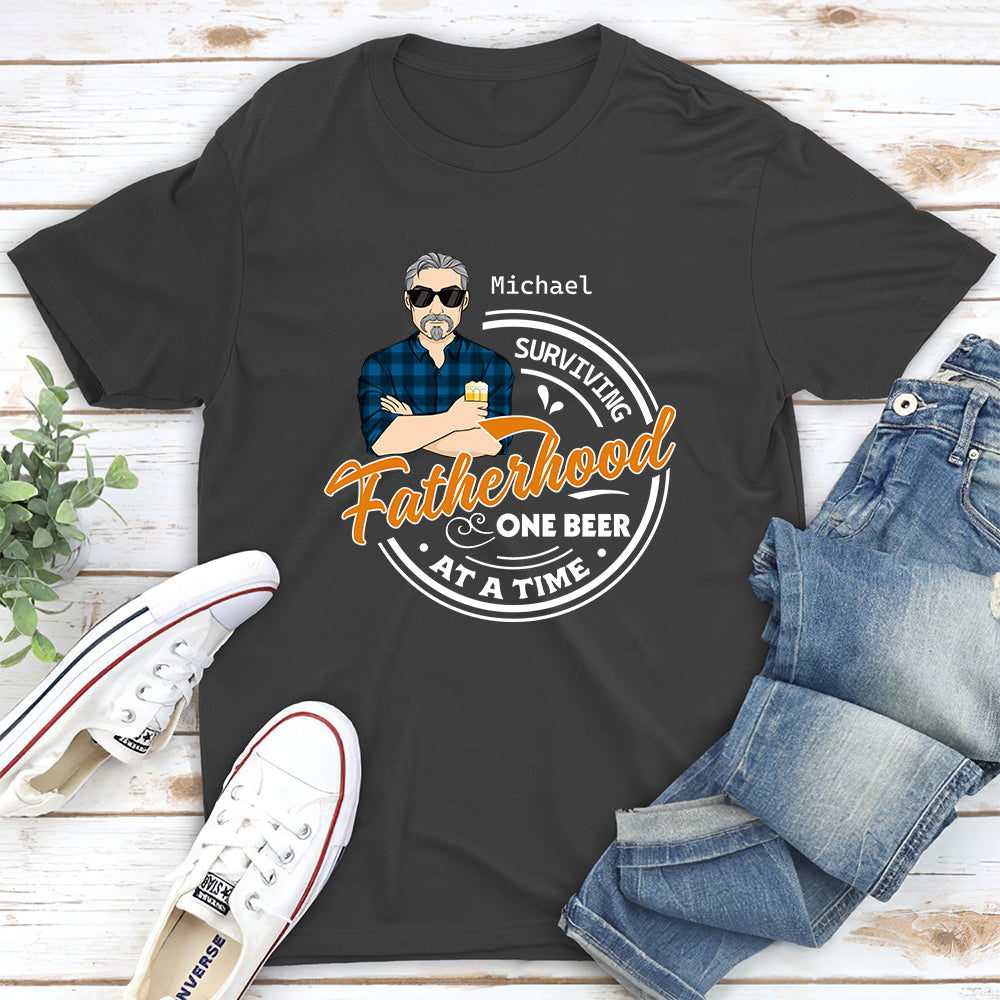 Custom Christmas & Birthday Gift for Dad, Grandpa • Surviving Fatherhood - Personalized Shirt