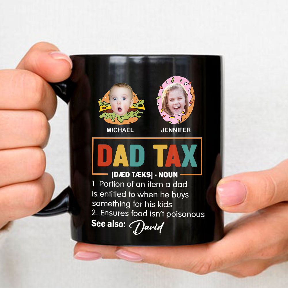 Custom Photo Father's Day, Special Gift for Dad & Grandpa • Dad Taste Test Definition - Personalized Coffee Mug