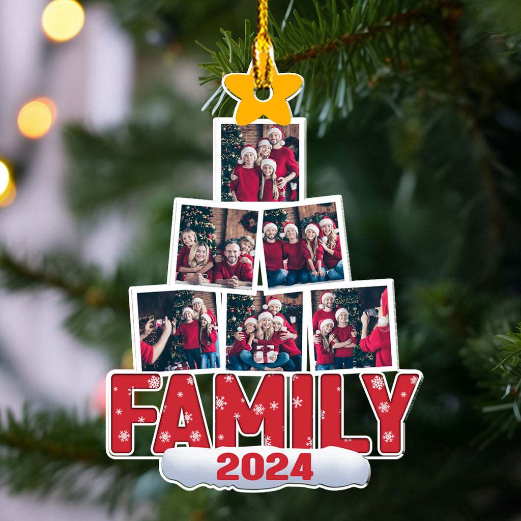 Custom Photo Family Ornament, Christmas Gift for Family Members • Family Together - Personalized Acrylic Ornament
