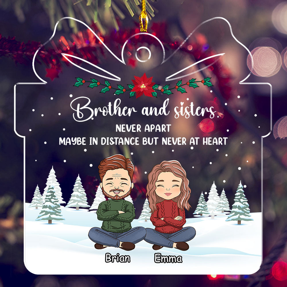 Custom Family Ornament, Christmas Gift for Family Members •  Family Winter Gift - Personalized Acrylic Ornament