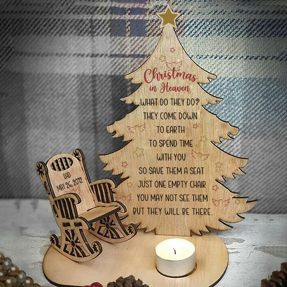 Greatest Christmas In Heaven - Personalized Candle Holder