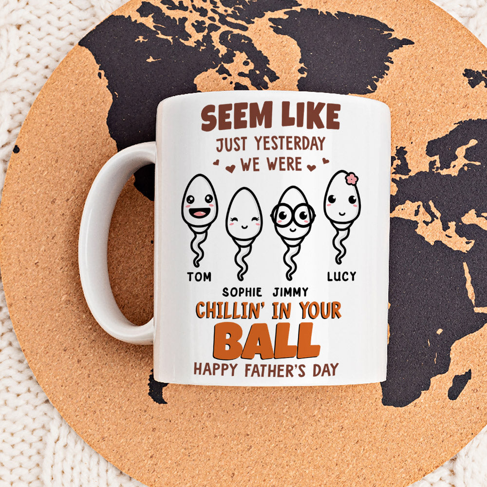 Custom Christmas & Birthday Keepsake Gift • Chilling in your ball - Personalized Coffee Mug