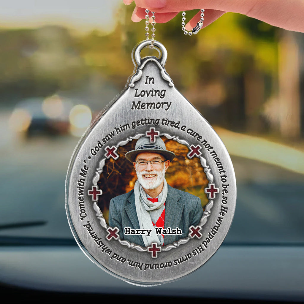 In His Arms - Personalized 3D Effect Car Ornament